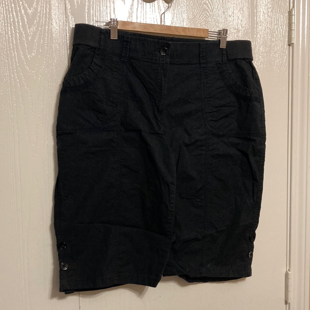 Chicos Black Bermuda shorts size 3